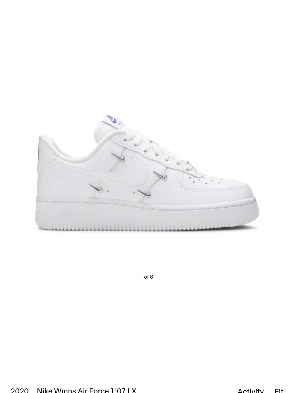 Nike Air Force 1 '07 LX 'Sisterhood - White Metallic Silver Size 5